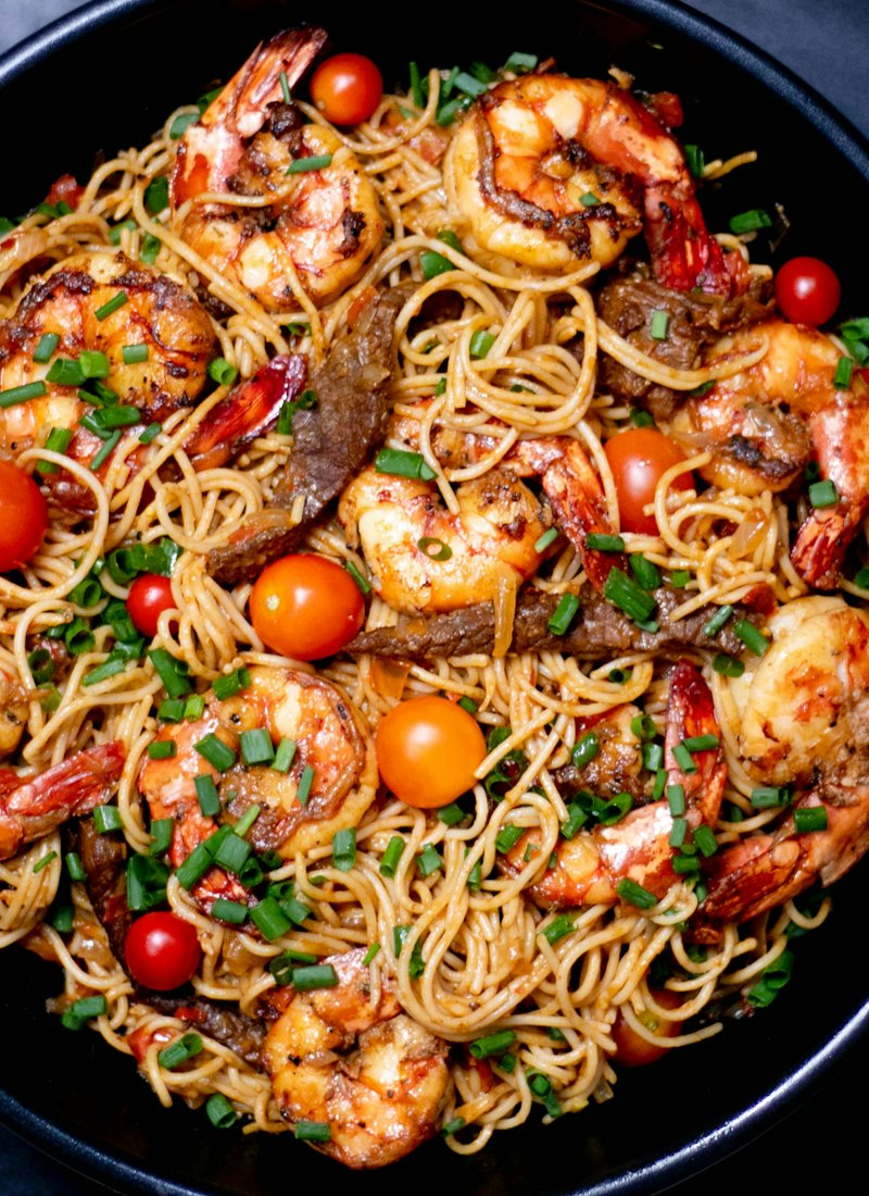 Prawn spaghetti