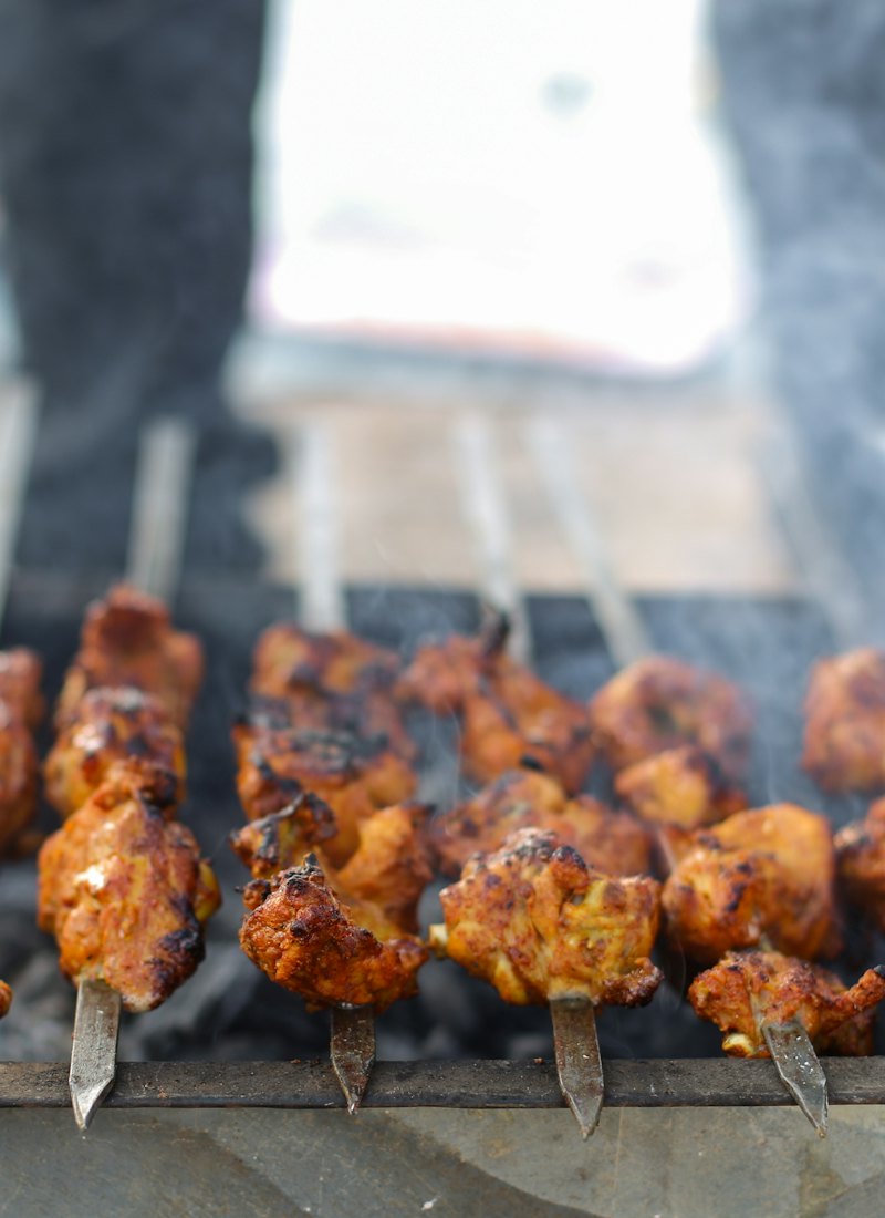 Kebabs on the grill